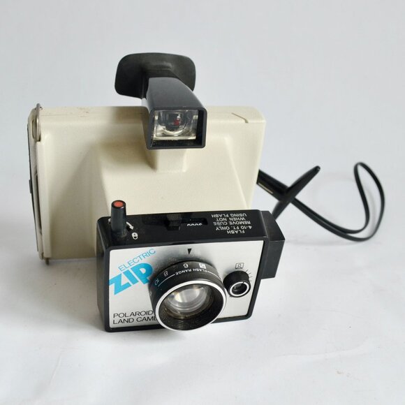 Polaroid Electric Zip Land Camera White Vintage UNTESTED - Picture 1 of 7